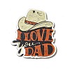 Father's Day Single Face Printed Aspen Wood Big Pendants WOOD-G014-36-2