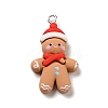 Christmas Opaque Resin Pendants LS-X-RESI-G043-A06-2