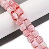 Handmade Lampwork Chevron Beads Strands LAMP-K041-01B-19-2