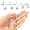 50Pcs 5 Styles Tibetan Style Alloy Hook Clasps TIBE-YW0001-66-2