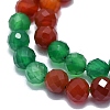 Natural Carnelian & Dyed & Heated Green Onyx Agate Beads Strands G-G106-C10-05-3