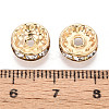 Brass Rhinestone Spacer Beads KK-N273-01C-G-3