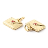 Rack Plating Brass Charms with Jump Ring LS-X-KK-F852-23G-2