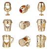 9Pcs 3 Style Rack Plating Brass European Beads KK-BBC0009-15-1