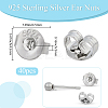 40 Pairs 925 Sterling Silver Ear Nuts STER-BBC0008-63-2