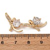 Brass Micro Pave Cubic Zirconia Pendants KK-Z112-09G-3