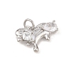 Brass Micro Pave Cubic Zirconia Pendants KK-G544-19P-2