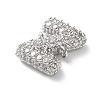 Brass Micro Pave Cubic Zirconia Letter Links KK-I717-04Z-P-2