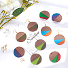 DIY Walnut Wooden Dangle Earring Making Kits DIY-OC0006-63-5