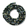 Electroplate Transparent Glass Beads Strands EGLA-A046-01A-06-3