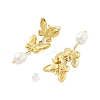 304 Stainless Steel ABS Pearl Earrings EJEW-S226-16G-3