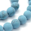 Synthetic Turquoise Beads Strands G-P387-01-6mm-3
