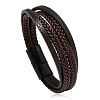 Minimalist Braided Leather Magnetic Clasp Bracelet for Men - Retro and Trendy Design LS-ST4743264-1