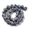 Handmade Blue and White Porcelain Beads Strands PORC-I027-04H-2