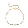 Natural Cultured Freshwater Pearl Link Bracelets BJEW-JB12504-2