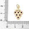Rack Plating Brass Micro Pave Cubic Zirconia Pendants LS-KK-H509-16G-3
