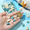 8 Styles Ocean Theme Synthetic Turquoise Beads TURQ-YW0001-02-4