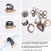 8pcs 8 style Alloy Shoe Buckle Clips FIND-FG0001-65-4