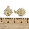 Brass Micro Pave Cubic Zirconia Pendants KK-I358-063G-J-3