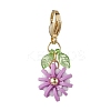 Flower Polymer Clay & Glass Pendants Decorations HJEW-MZ00327-06-1