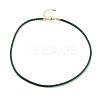 Braided Round Imitation Leather Bracelets Making BJEW-H610-01G-16-1