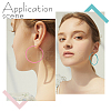 7Pairs 7 Colors 201 Stainless Steel Big Huggie Hoop Earrings EJEW-DC0001-09-7