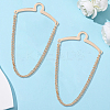 4Pcs Brass Hanging Chains Collar Pins Tie Clips AJEW-SC0004-04B-6