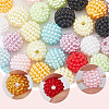 100Pcs 10 Colors Resin Imitation Pearl Beads RESI-SC0003-10-3