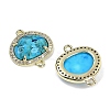 Dyed Natural Howlite Faceted Oval Links G-B126-01G-16-2