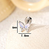 Butterfly Brass Pave Cubic Zirconia Cartilage Earrings FS-WGFCA2D-02-1
