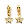 Rack Plating Brass Micro Pave Cubic Zirconia Charms KK-S398-05A-1