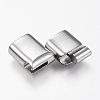 Tarnish Resistant 304 Stainless Steel Magnetic Clasps with Glue-in Ends LS-STAS-G157-14P-14x8mm-2