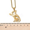 201 Stainless Steel Dog Outline Pendant Necklaces NJEW-P327-06G-5