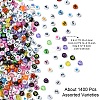 1400Pcs 7 Styles Opaque & Transparent Acrylic Beads MACR-YW0003-34-3