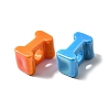 UV Plating Opaque Acrylic European Beads SACR-Z007-01I-2