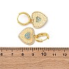 Brass Cubic Zirconia Hoop Earrings EJEW-Q042-02A-G-5