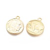 Tibetan Style Alloy Coin Pendants LS-TIBEP-GC001-G-RS-1