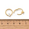 304 Stainless Steel Clear Cubic Zirconia Horse Eye Hoop Nose Rings AJEW-D306-13G-2