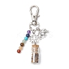Glass Wishing Bottle with Chakra Natural & Synthetic Gemstone Chips inside Pendant Decorations HJEW-JM03044-4