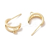 Golden Brass Stud Earring Findings KK-P253-01D-G-2