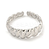 Non-Tarnish 304 Stainless Steel Open Cuff Ring for Women RJEW-A043-32P-2