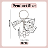 12Pcs Alloy Keychains KEYC-DR00009-2