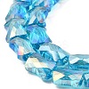 AB Color Plated Transparent Glass Beads Strands EGLA-P051-06A-A10-4