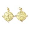 Rack Plating Brass Micro Pave Cubic Zirconia Pendants KK-Z039-25G-1