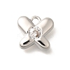 Brass Micro Pave Cubic Zirconia Charms KK-C085-24P-1