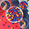 500Pcs Rubberized Style Imitated Silicone Acrylic Beads OACR-SP0001-33E-6