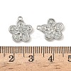 Christmas Brass Micro Pave Clear Cubic Zirconia Pendants KK-A280-03G-P-3