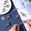 10Pcs Hollow Brass Cone Cage Pendants KK-SC0004-37-3