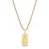 1Pc Brass with Cubic Zirconia Pendants Necklaces NJEW-LP0001-46B-G-1