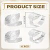 6Pcs Iron Napkin Rings AJEW-LP0002-65S-2